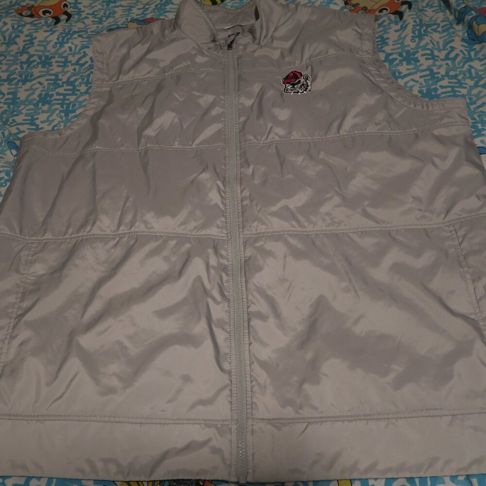 UGA Bulldogs Cutter & Buck Stealth Hybrid Quilted Mens Windbreaker Vest 4XT Tall